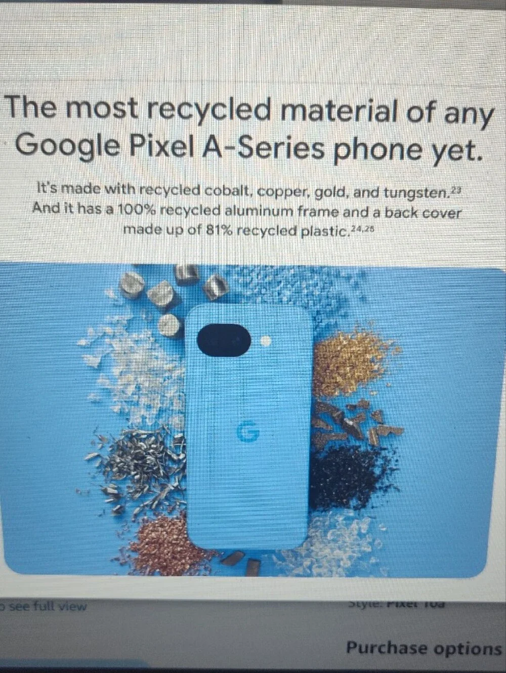 Google Pixel 10a Phone in OBSIDIAN